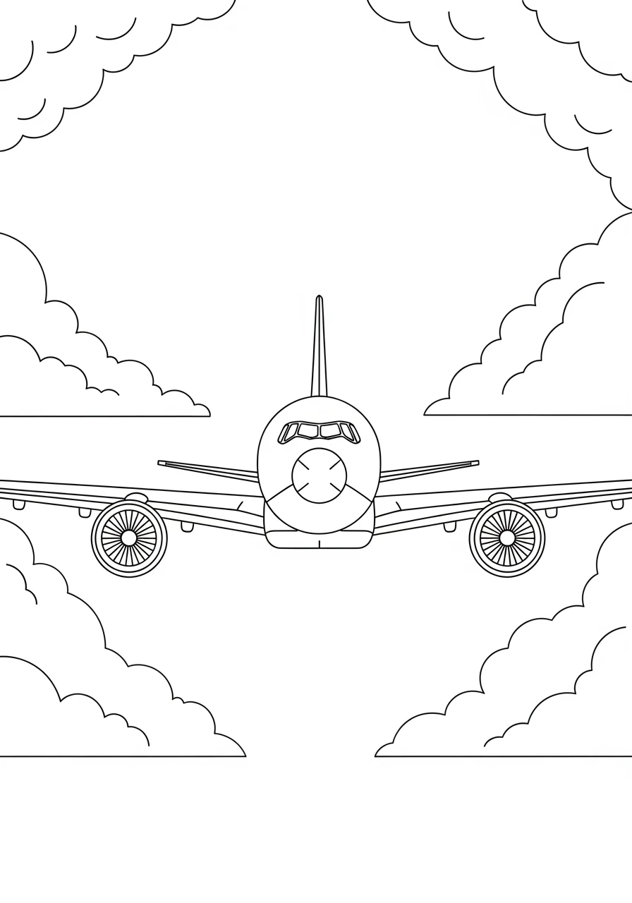 Avion dans les nuages