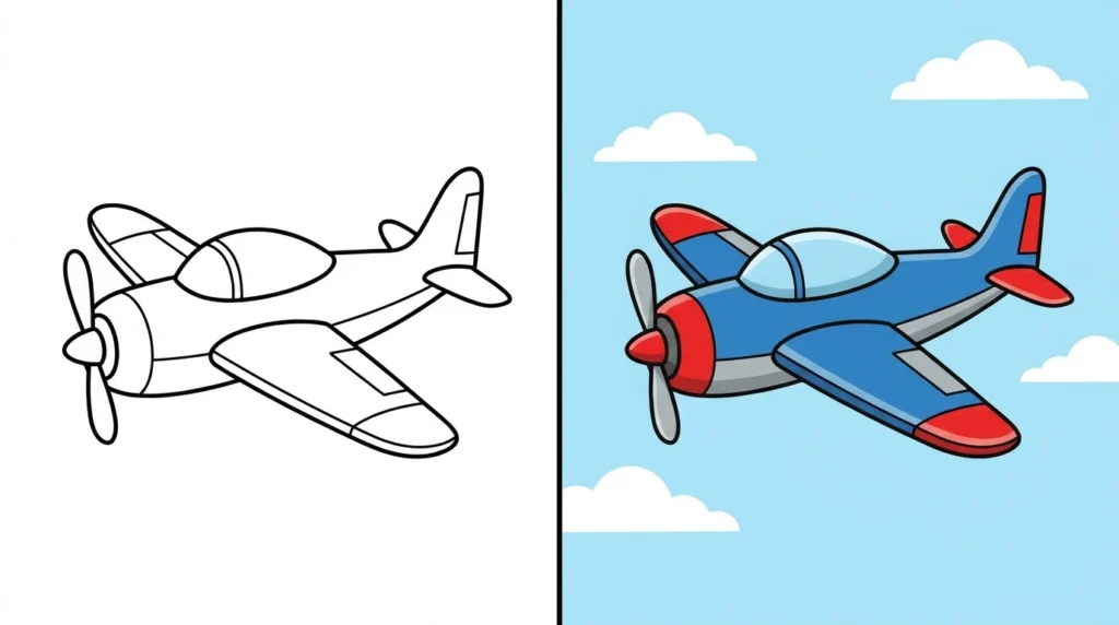 Coloriage Avion Coloriage