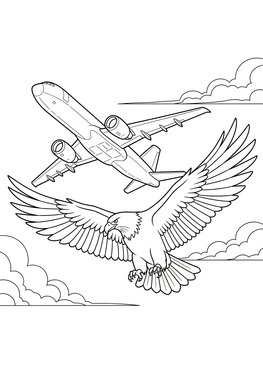Un avion dans les nuages