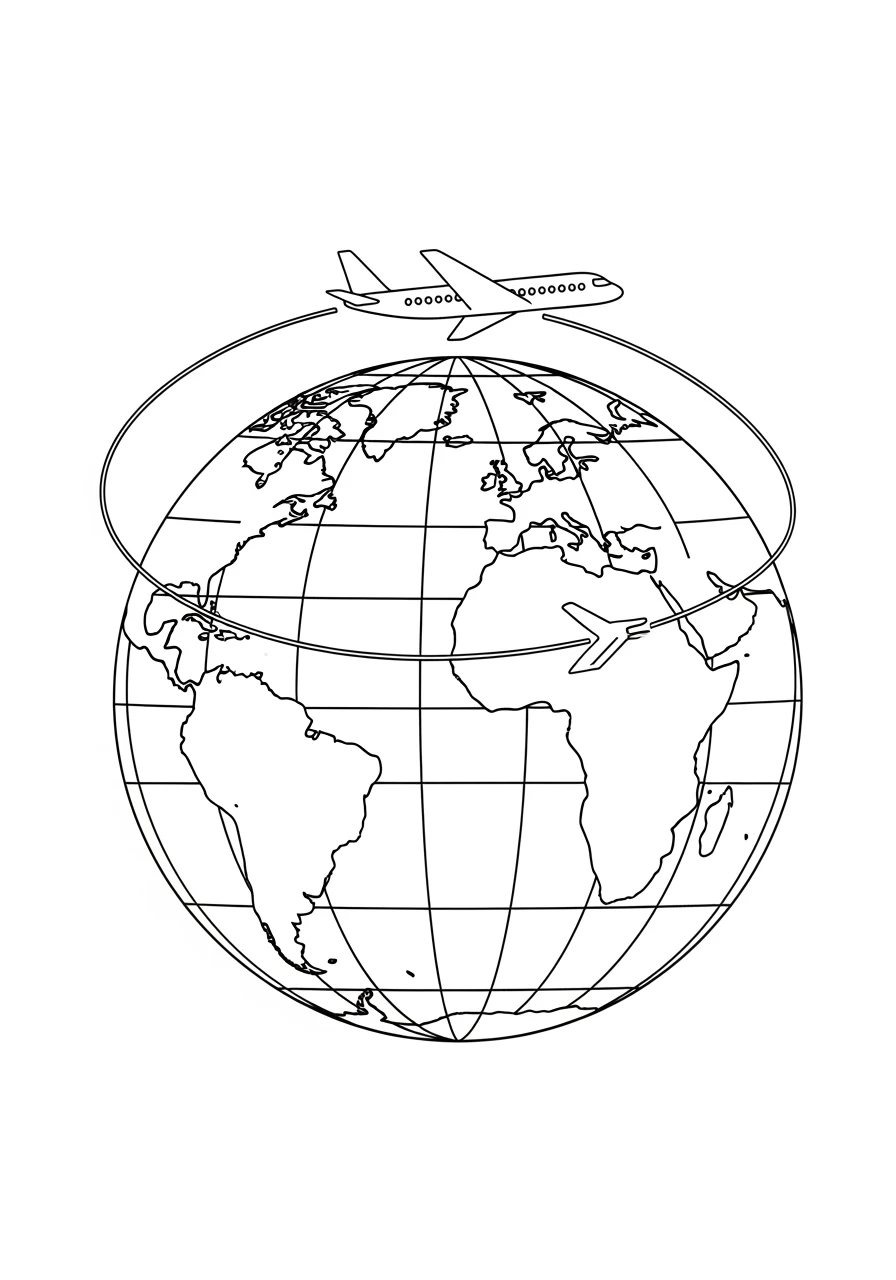 Un magnifique Coloriage Avion