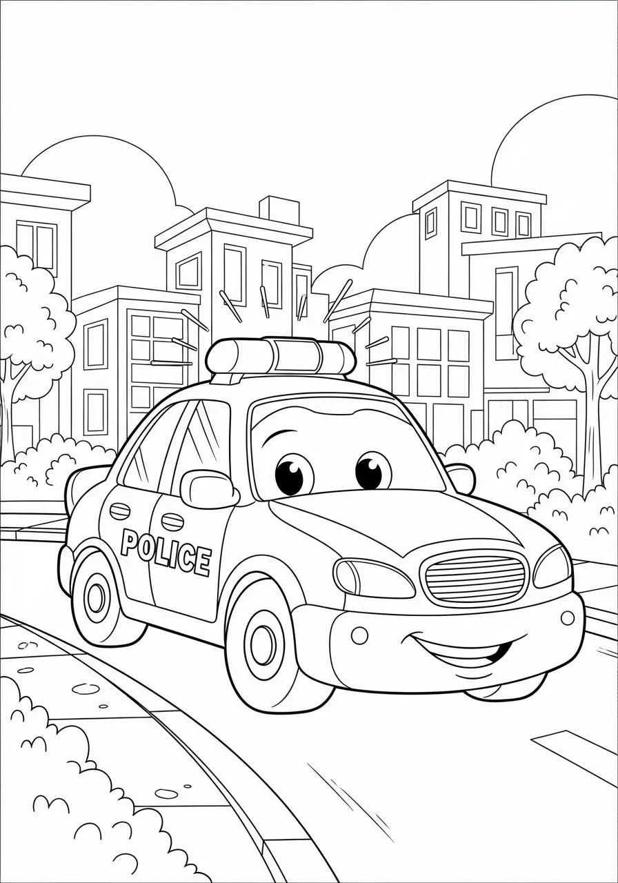 Coloriage Cars de police