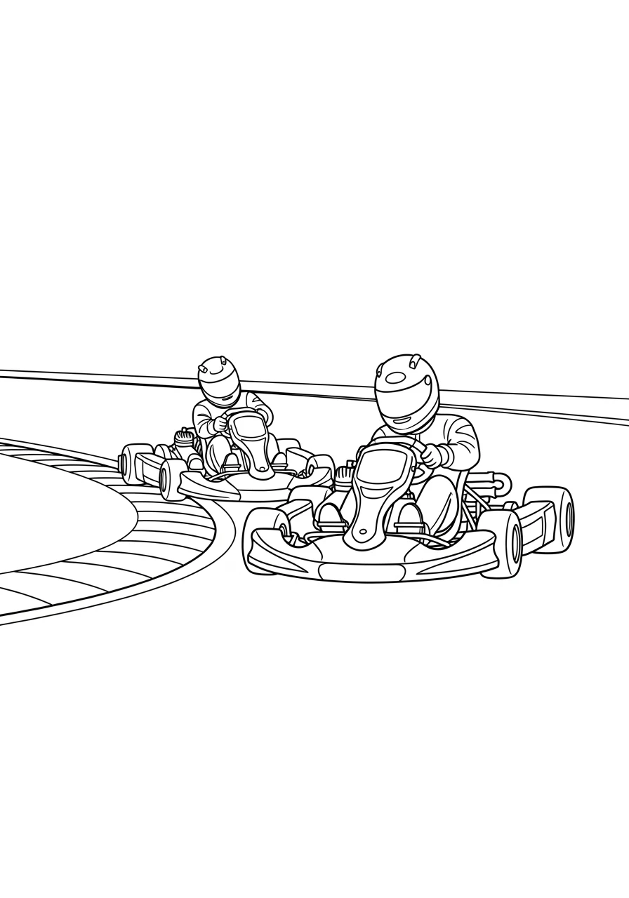 Deux karts en course