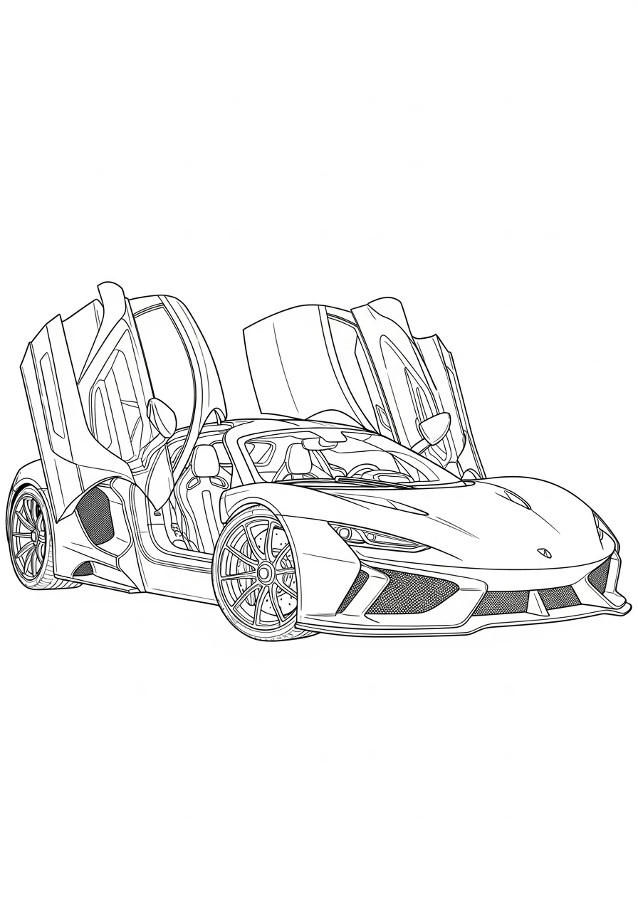 Hypercar aux portes papillon