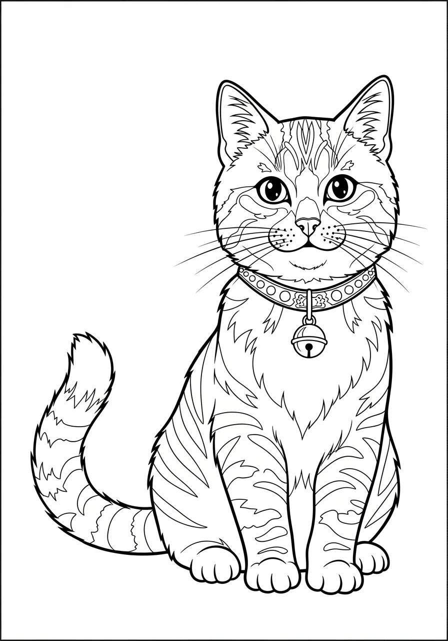 Chat élégant au petit grelot