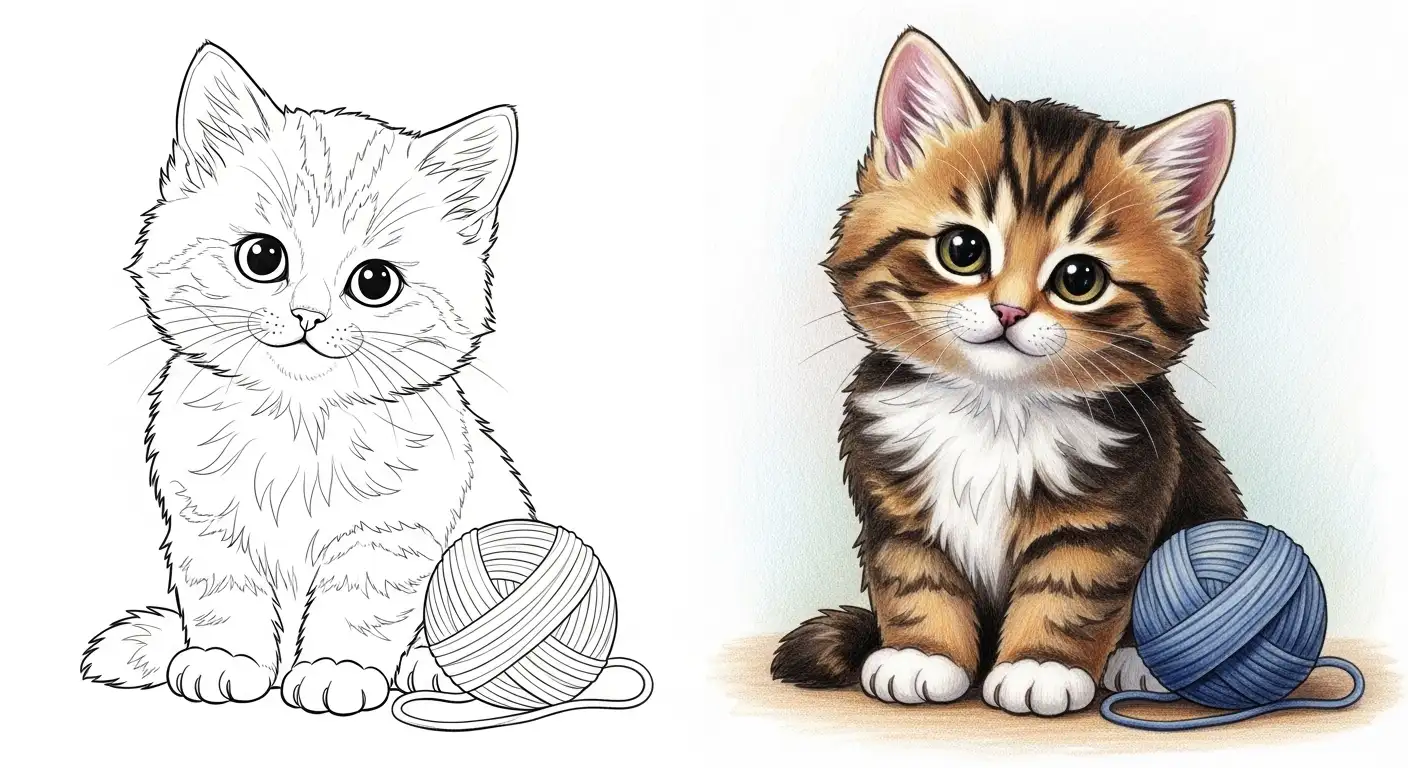 Image à la une de Coloriage Chat