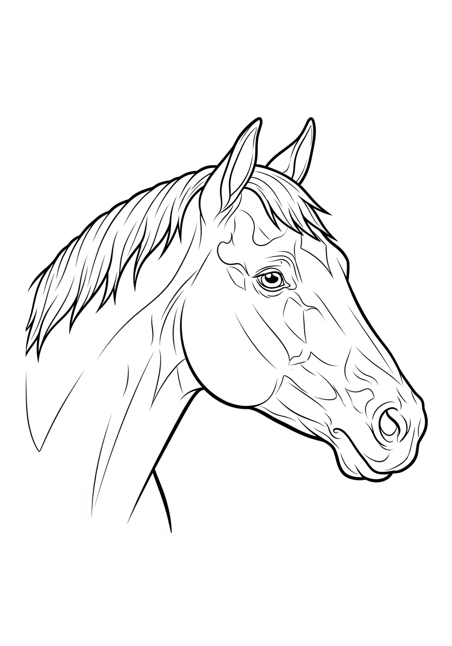 Profil d'un cheval majestueux