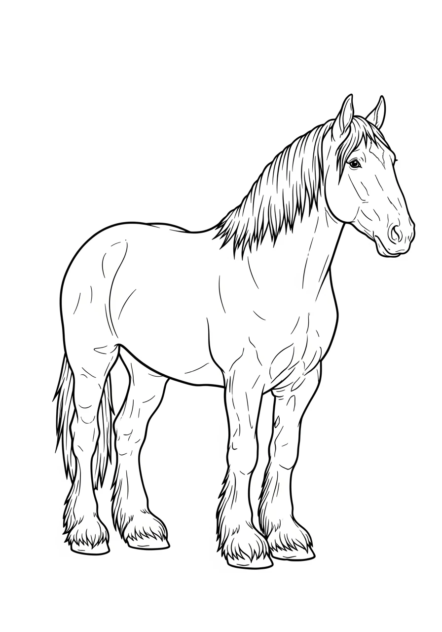 Un puissant cheval Clydesdale