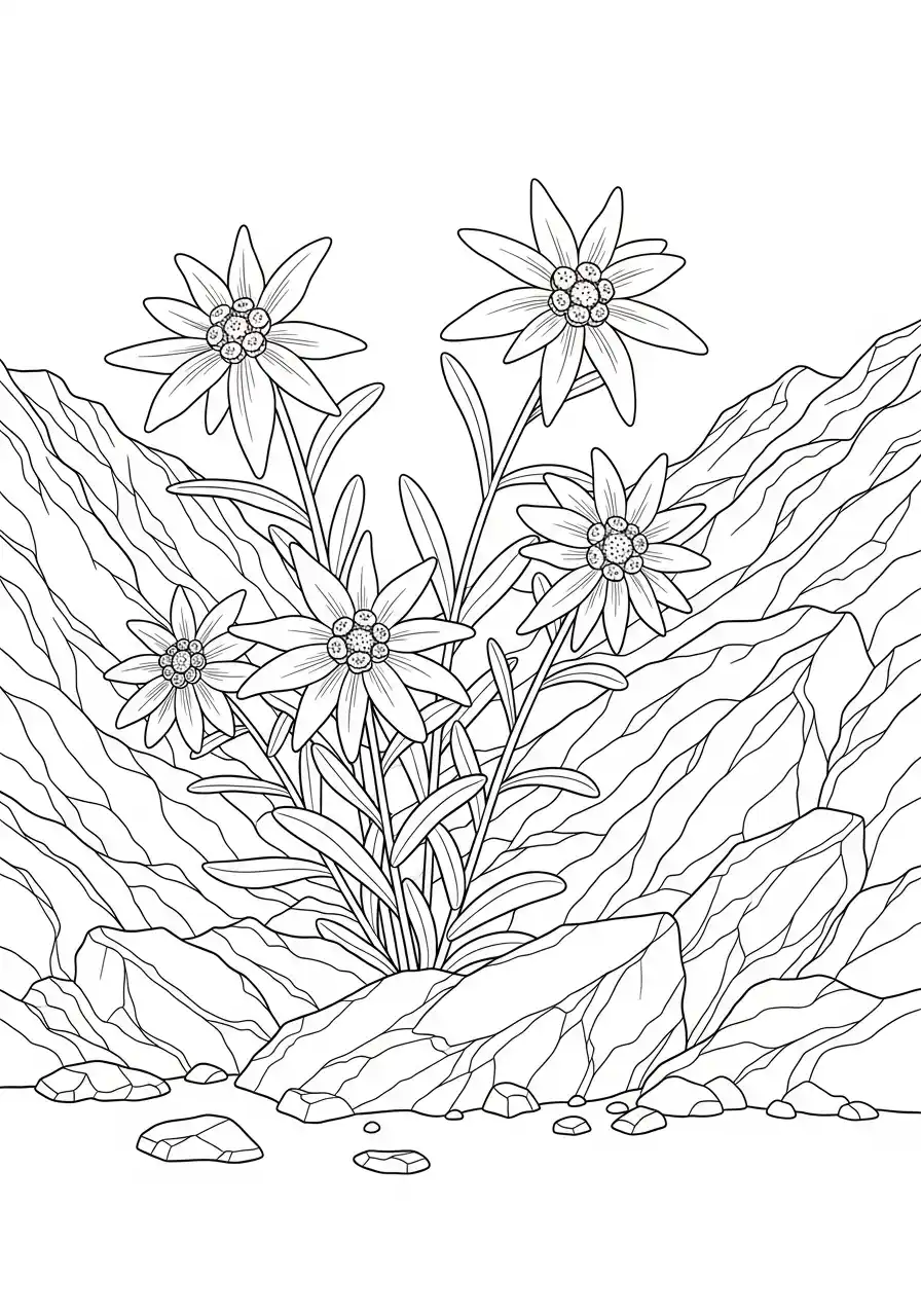 Edelweiss dans les rochers