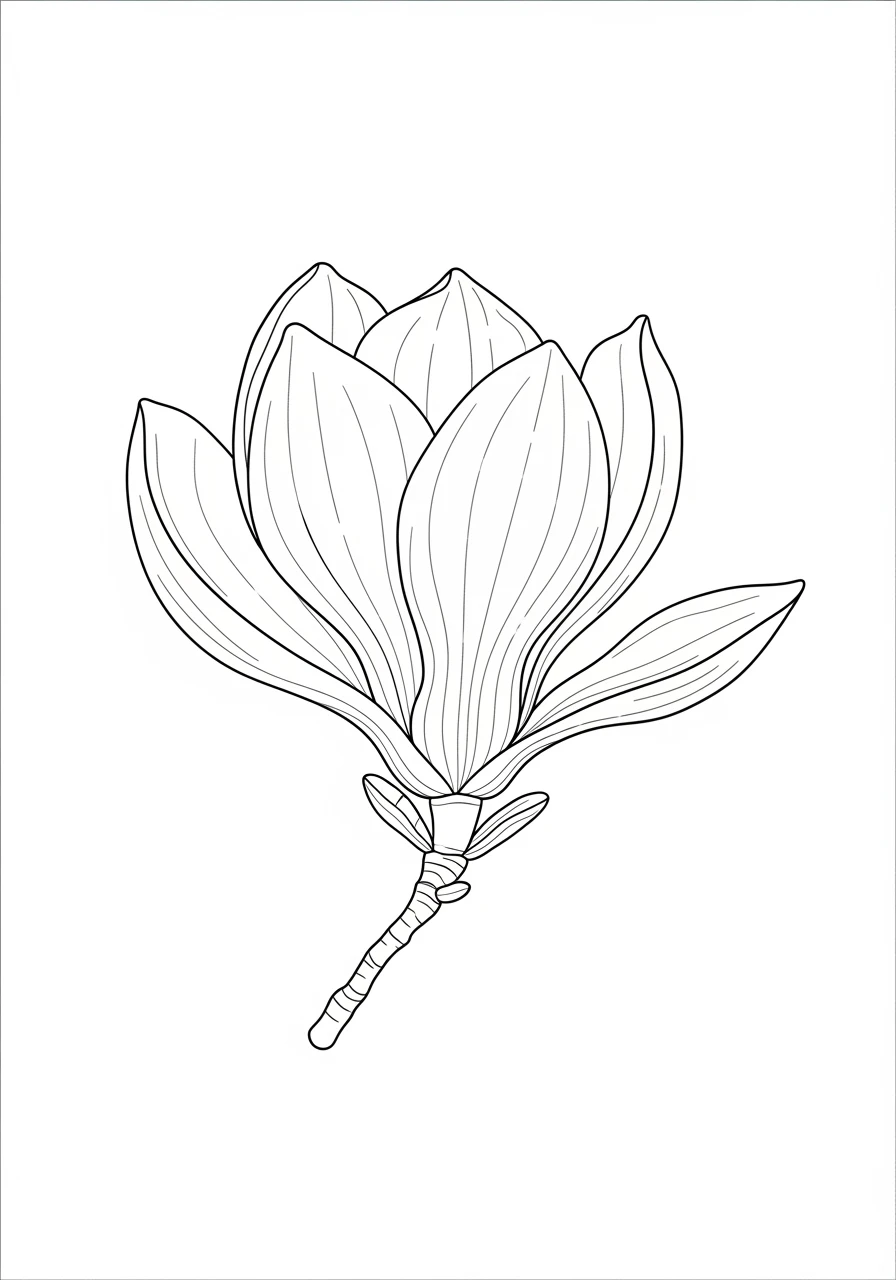 Fleur de magnolia sur branche