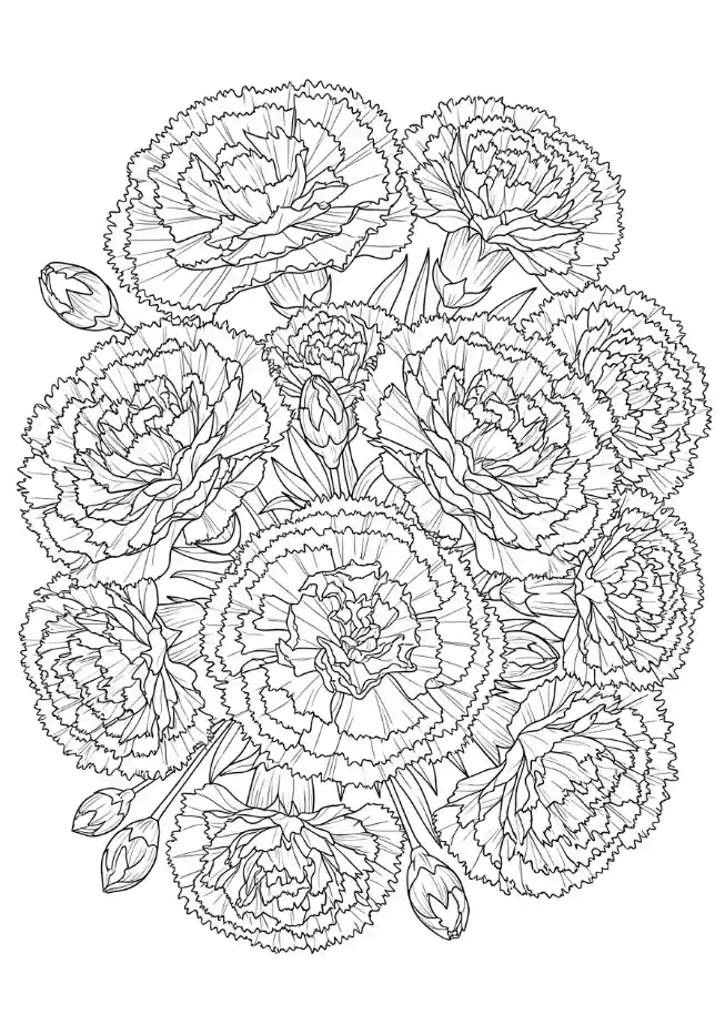 Oeillets aux pétales dentelés