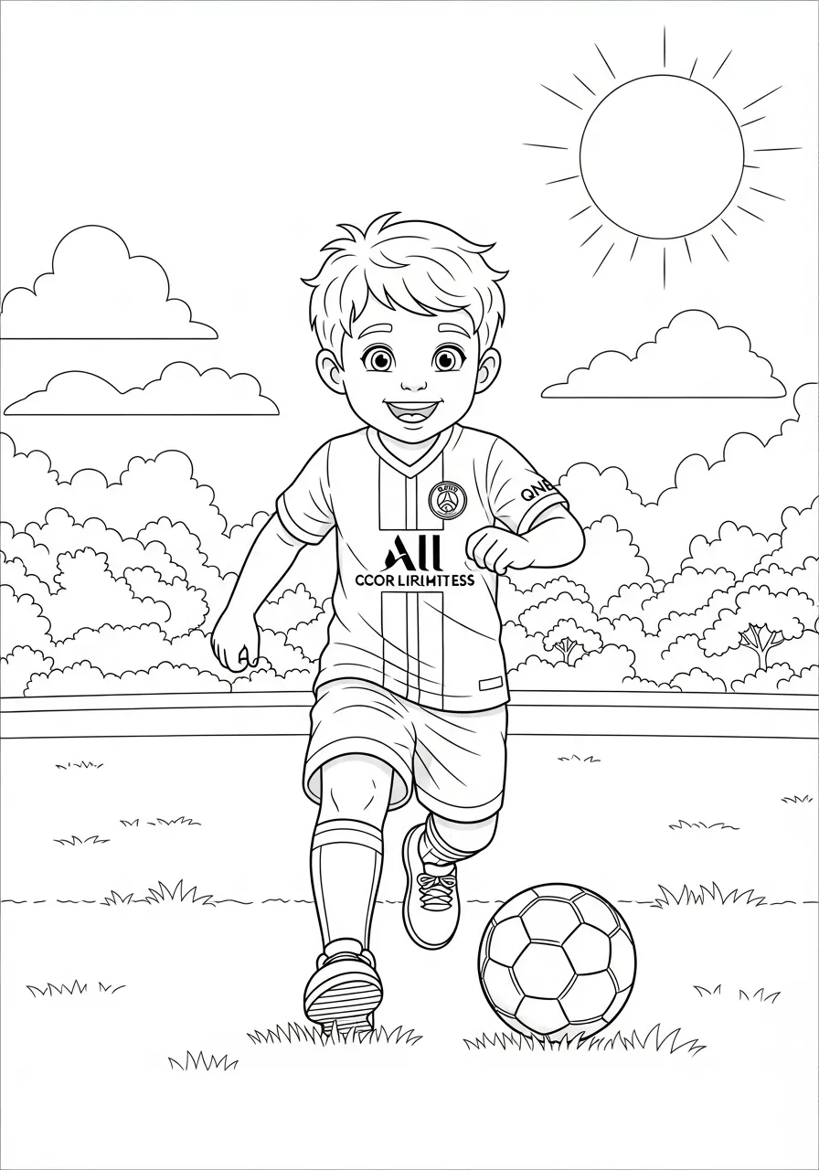 Coloriage foot du PSG