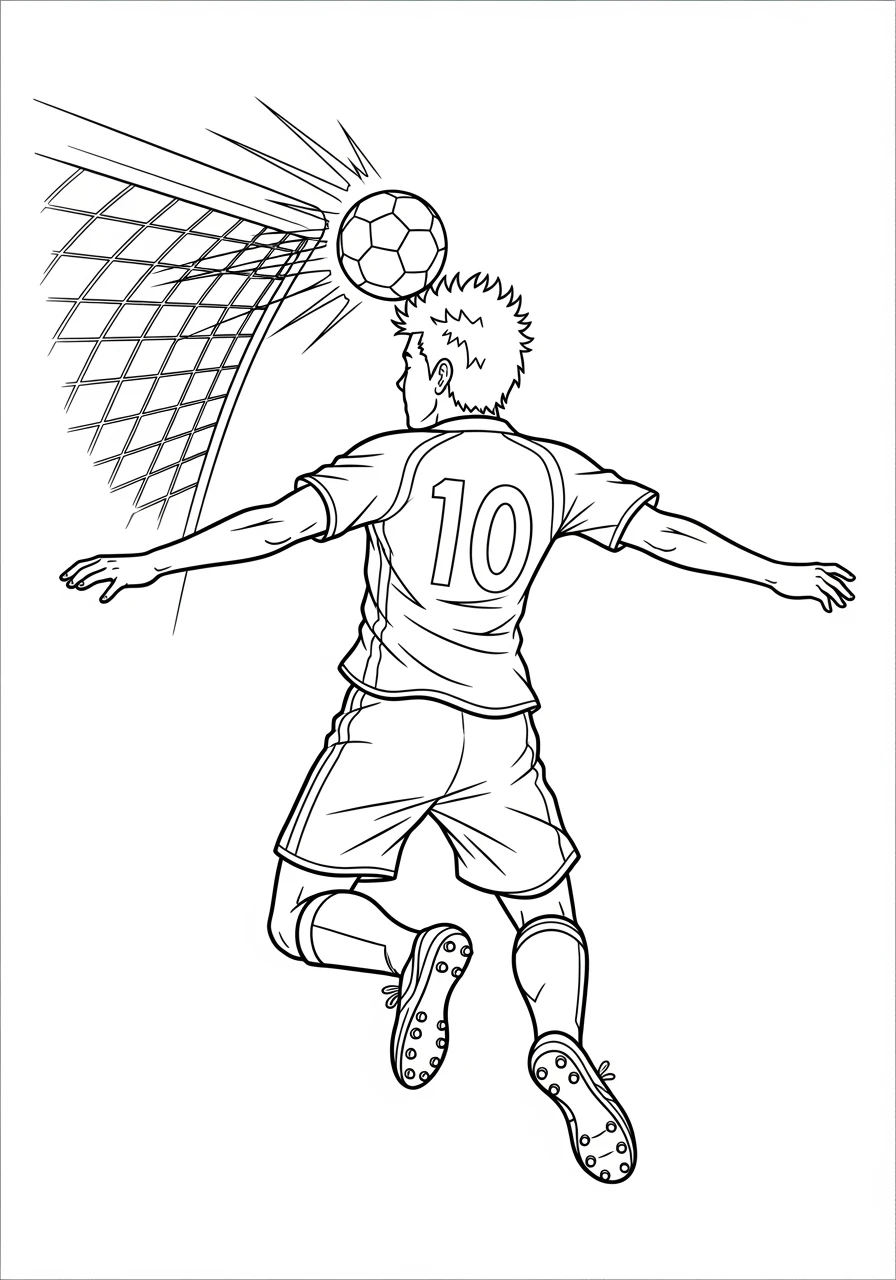 Footballeur marquant de la tête