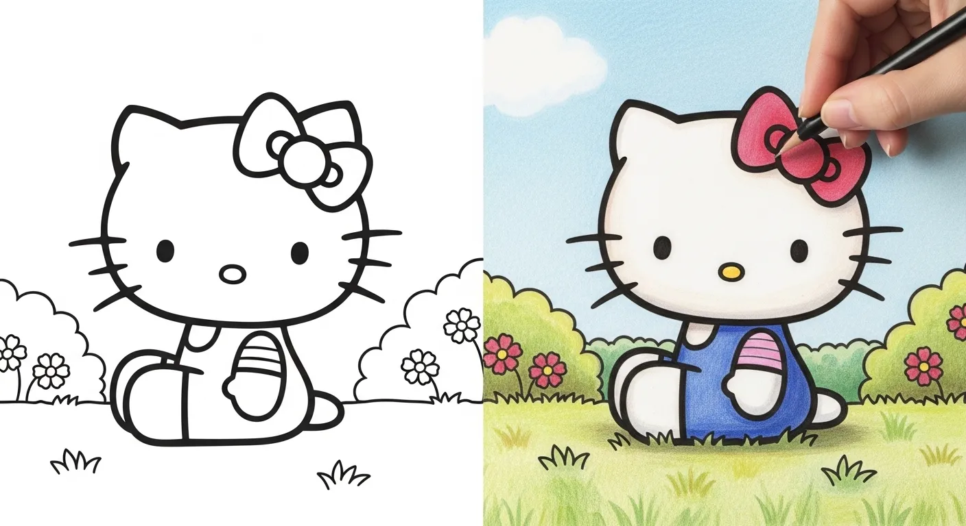 Coloriage Hello Kitty