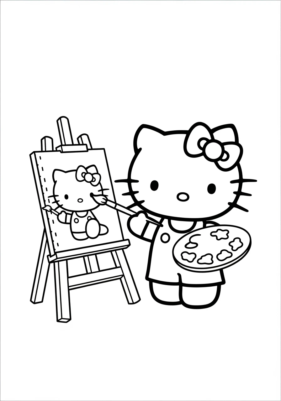 Hello Kitty artiste peintre