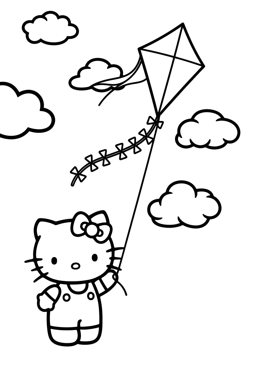 Hello Kitty et son cerf-volant