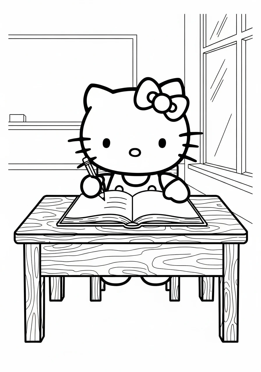 Hello Kitty à l'école