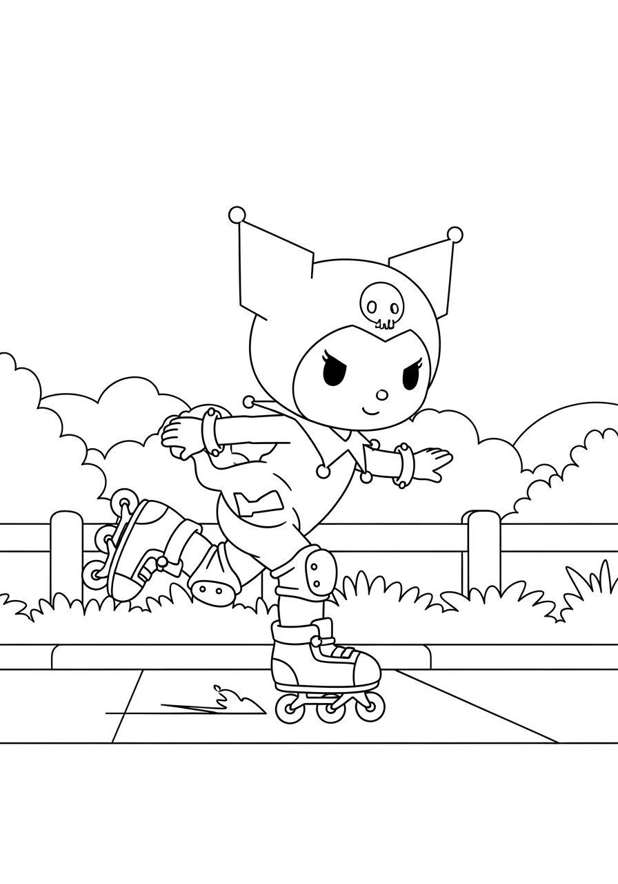 Kuromi fait du roller