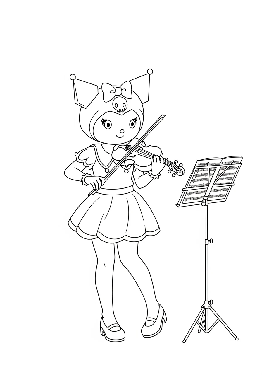 Kuromi joue du violon