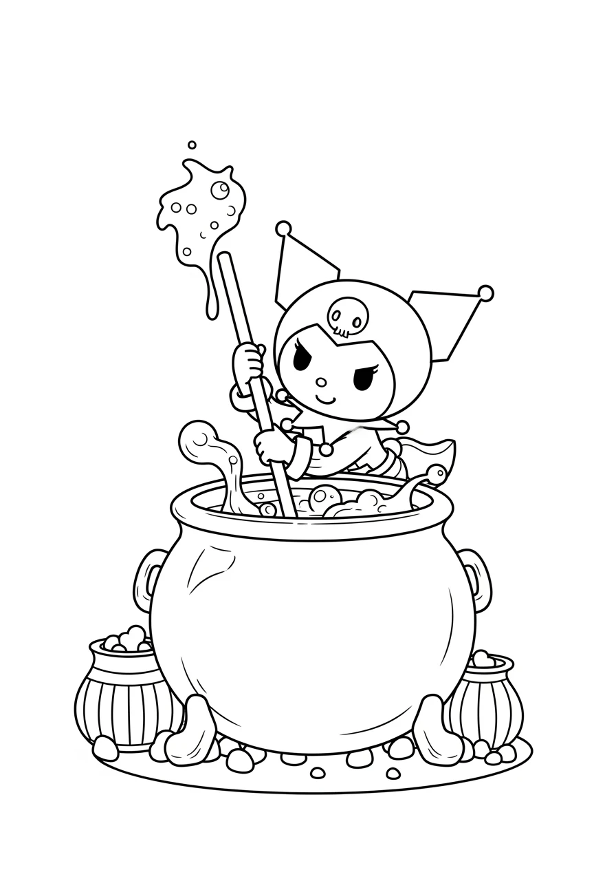 Kuromi prépare une potion