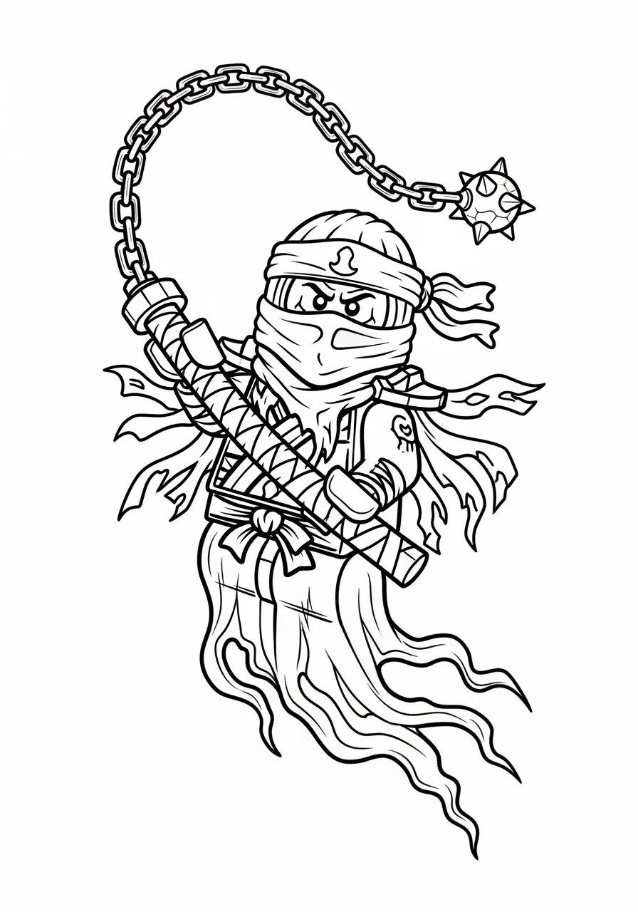 Ninja fantôme Ninjago flottant