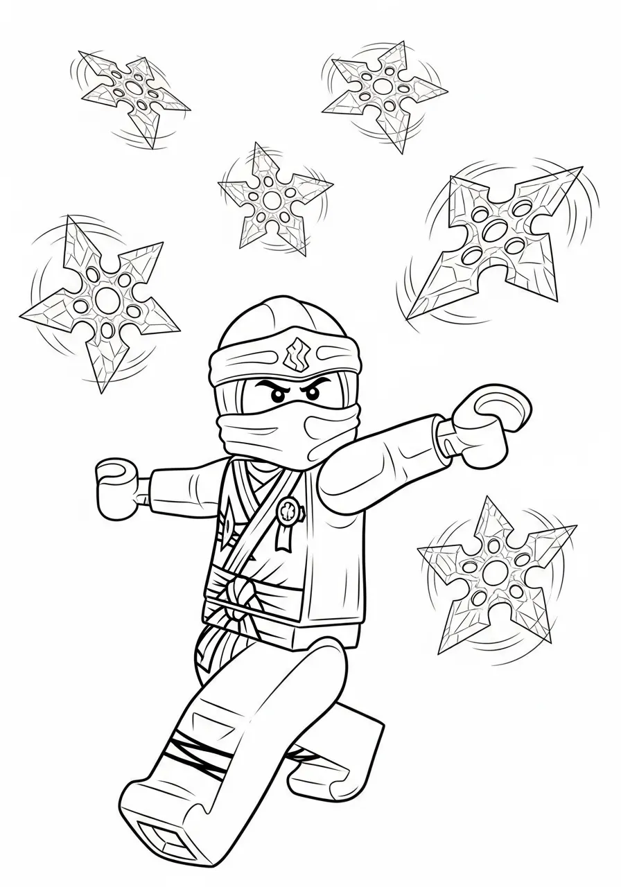 Zane lançant des shurikens glacés