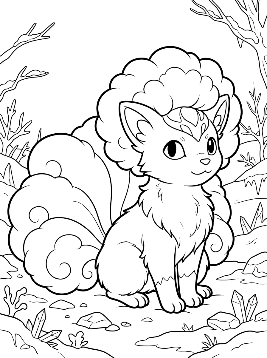 Coloriage Pokemon Goupix d'Alola