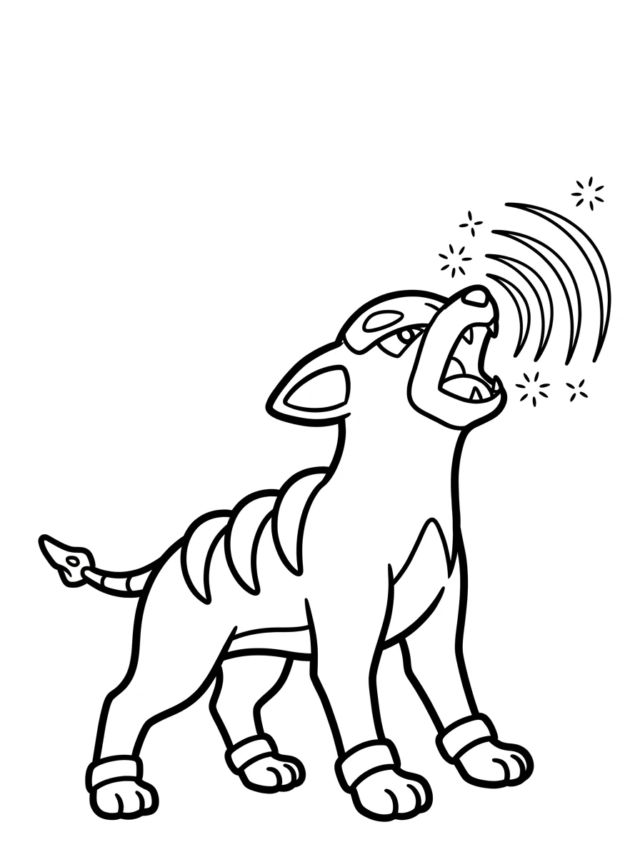 Coloriage Pokemon Malosse hurlant