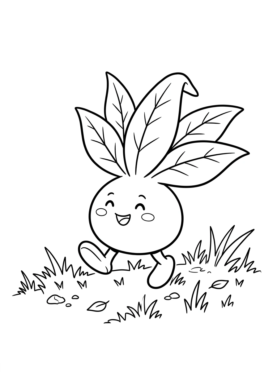 Mystherbe joyeux dans l'herbe