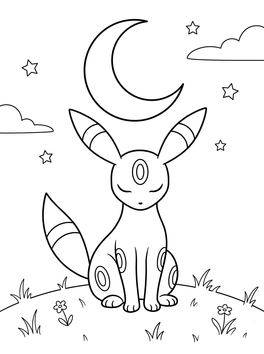 Noctali sous la lune