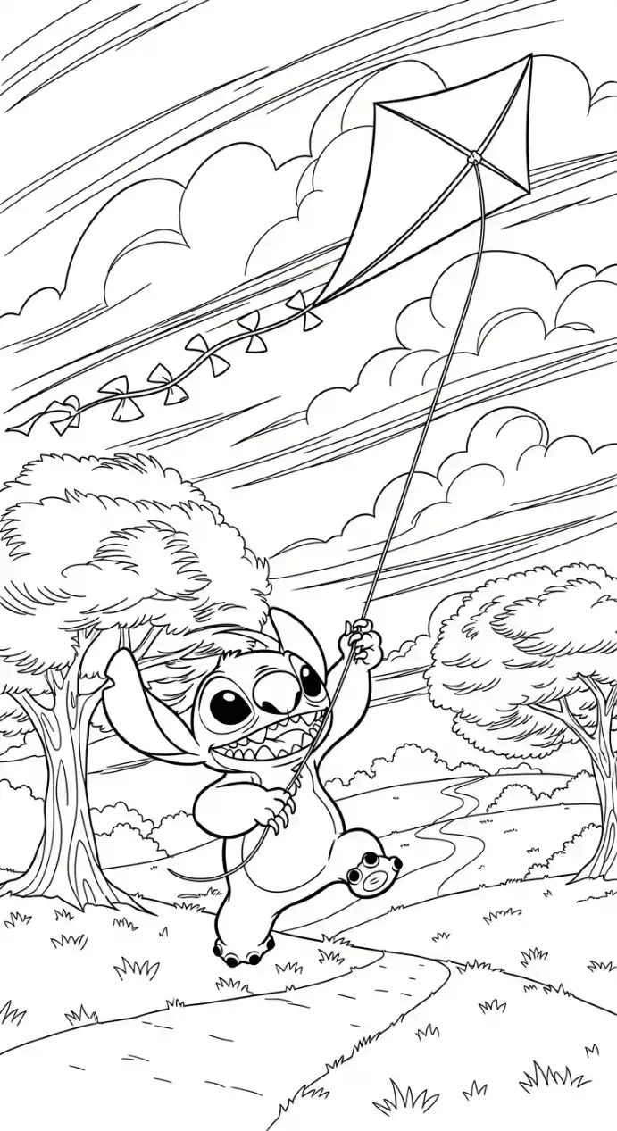 Stitch grignote une glace
