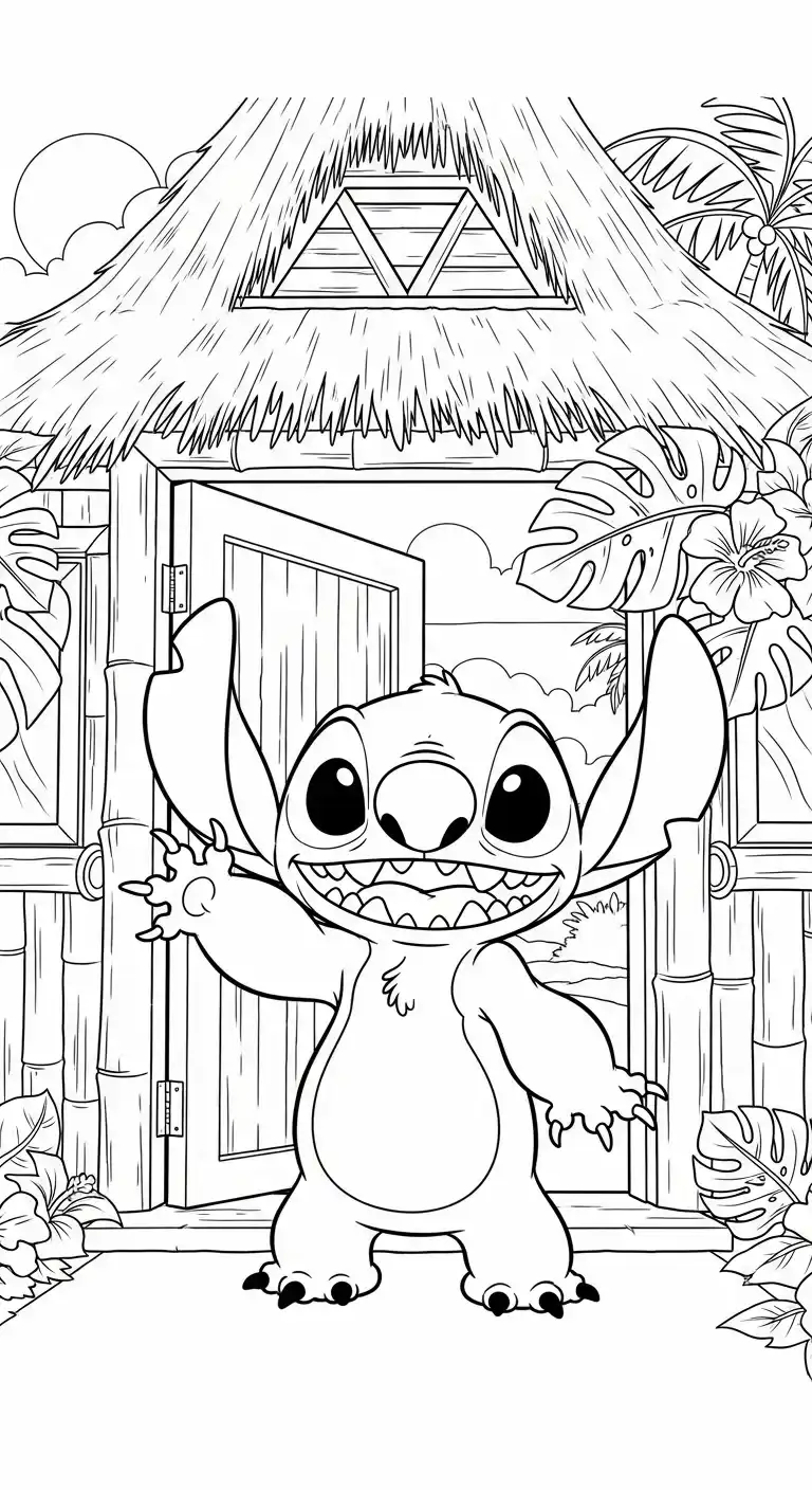 Stitch mangeant une glace