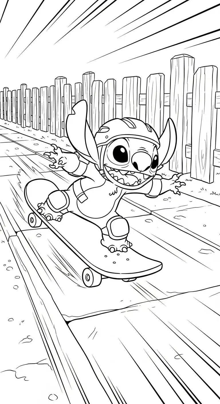 Stitch mangeant une glace