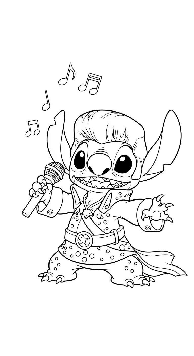 Stitch mangeant une glace