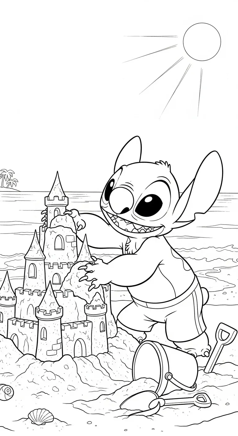 Stitch mangeant une glace