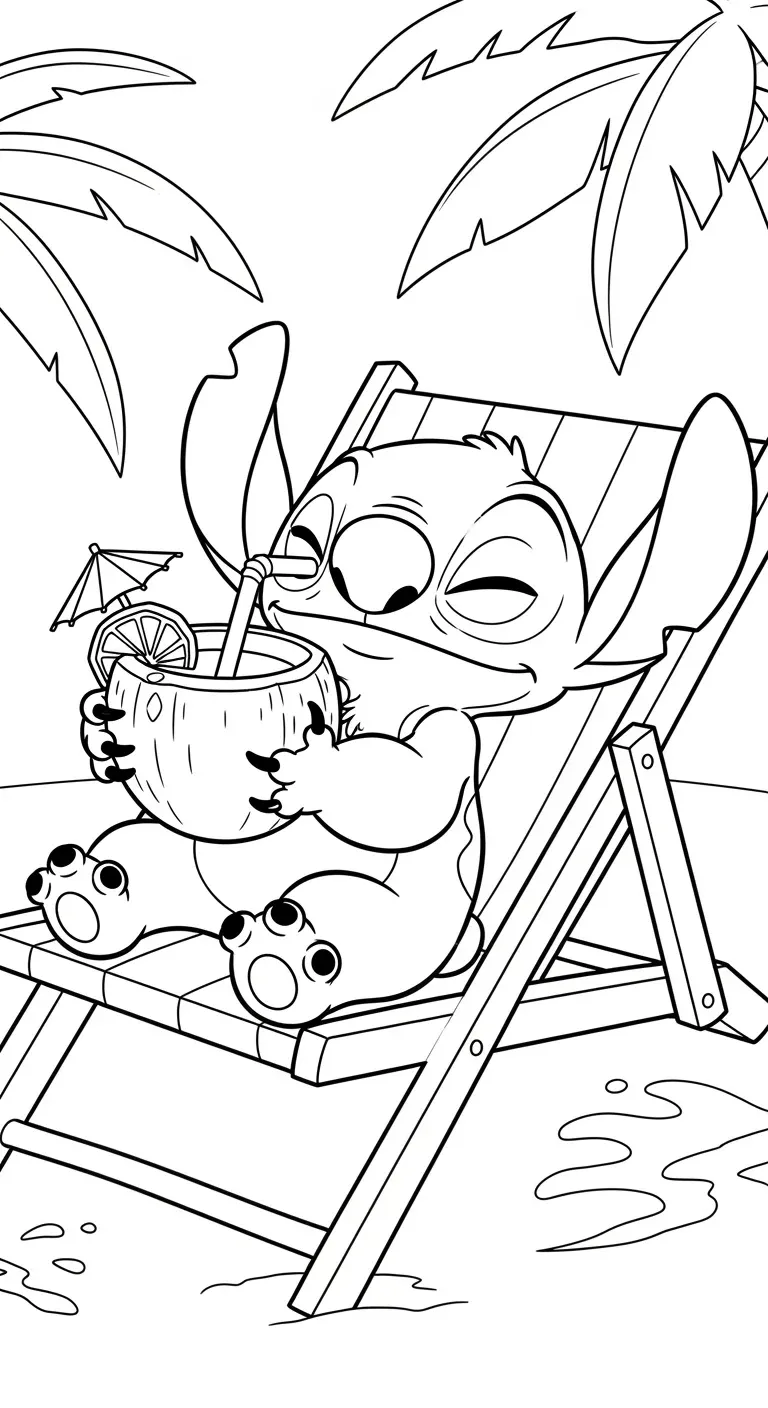 Stitch savourant une glace