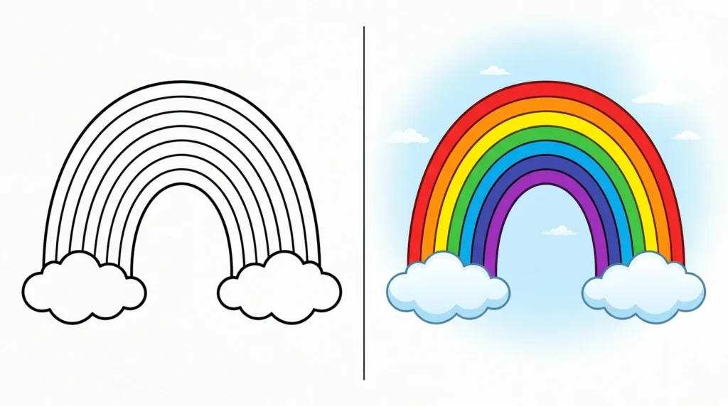 Coloriage Arc En Ciel