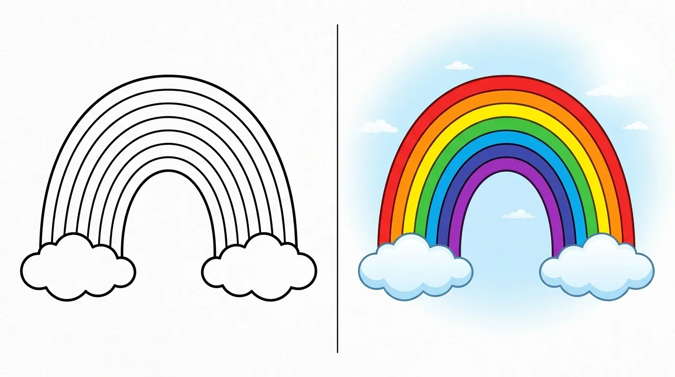 Coloriage Arc En Ciel