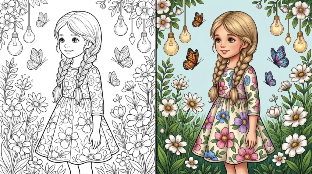 Image à la une de Coloriage Fille