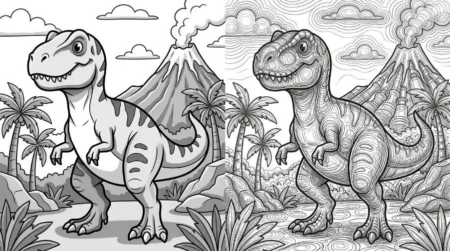 Coloriage dinosaure Coloriage