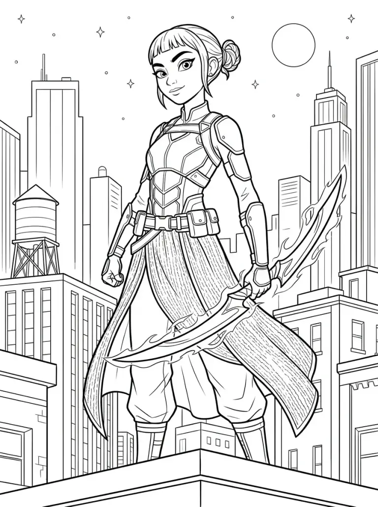 Coloriage Huntrix de Zoey