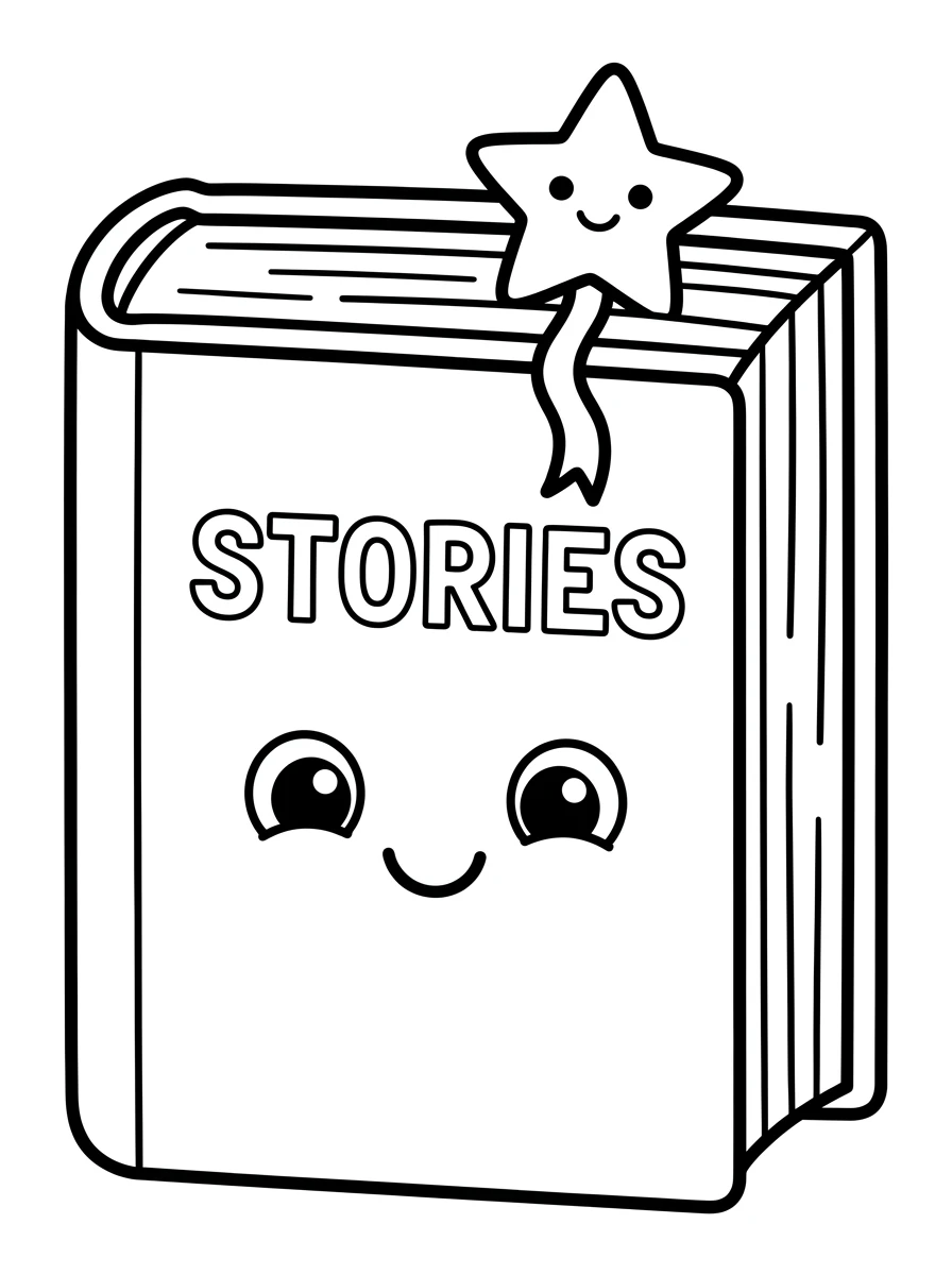 Livre d'histoires souriant