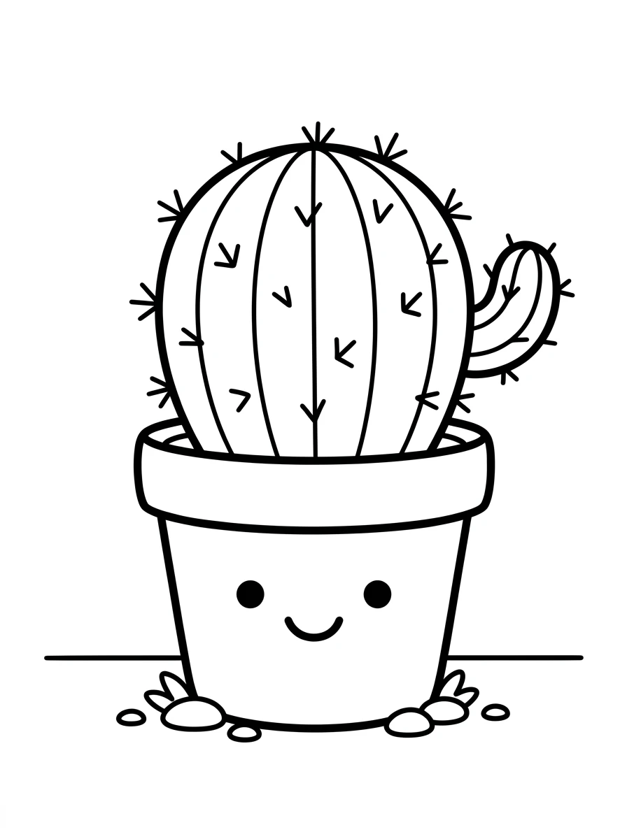 Un adorable cactus en pot