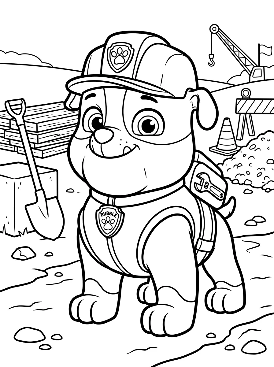 Rubble sur un chantier