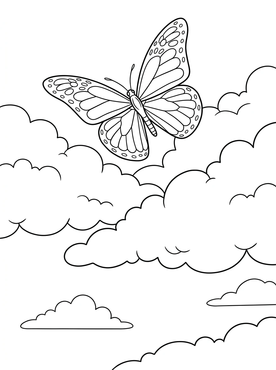 Papillon dans les nuages