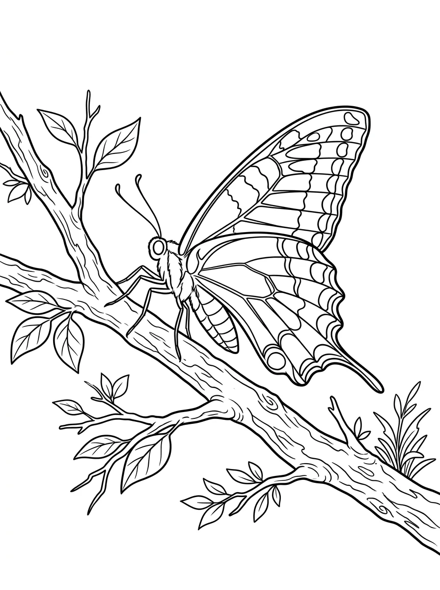Papillon sur une branche