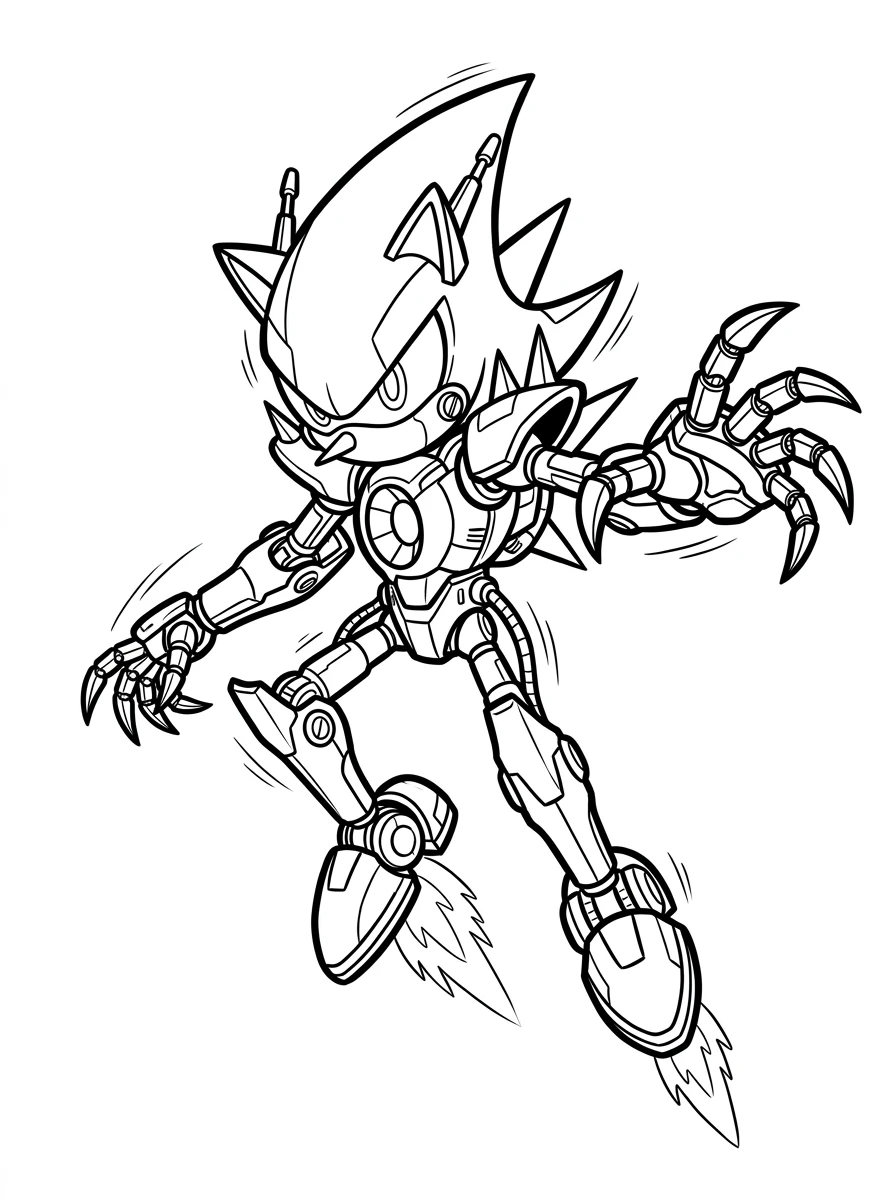 Coloriage de Metal Sonic