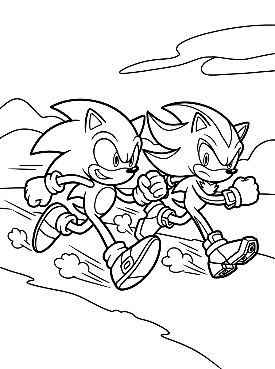 Course de Sonic et Shadow