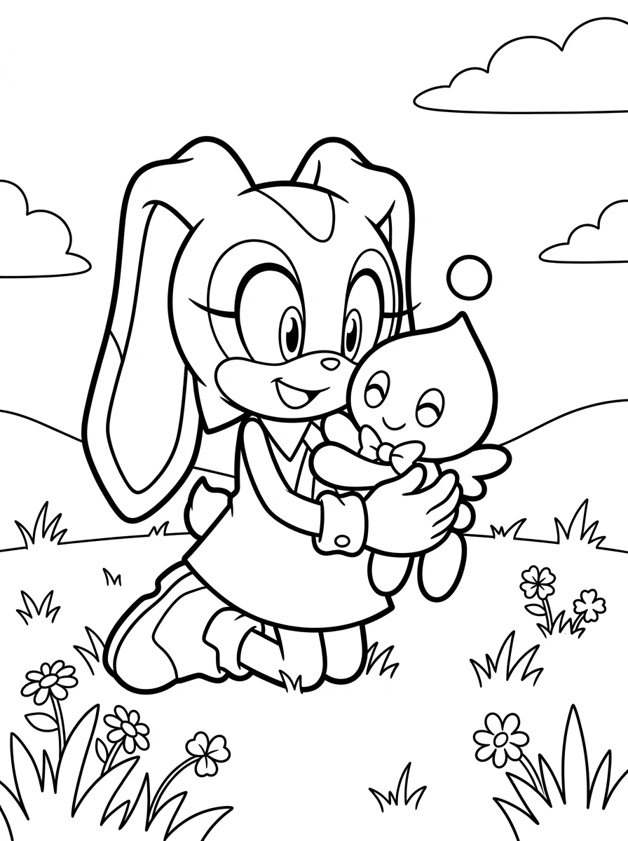 Coloriage Sonic Cream et Cheese
