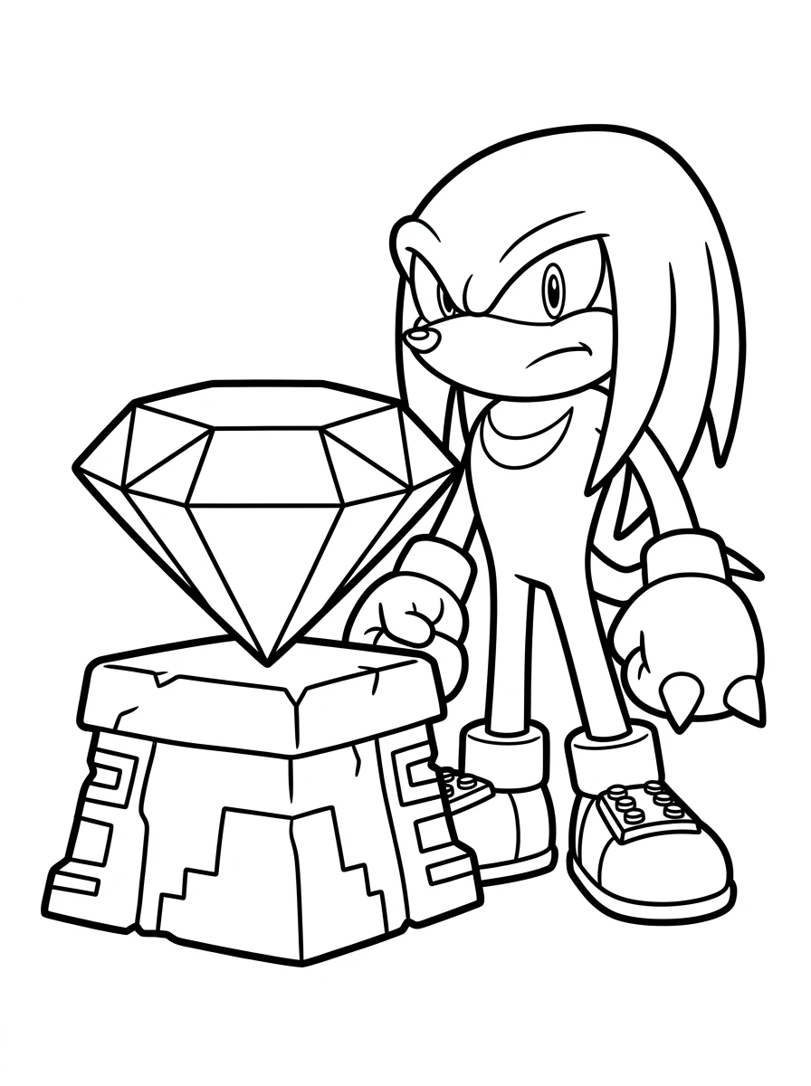 Coloriage Sonic de Knuckles