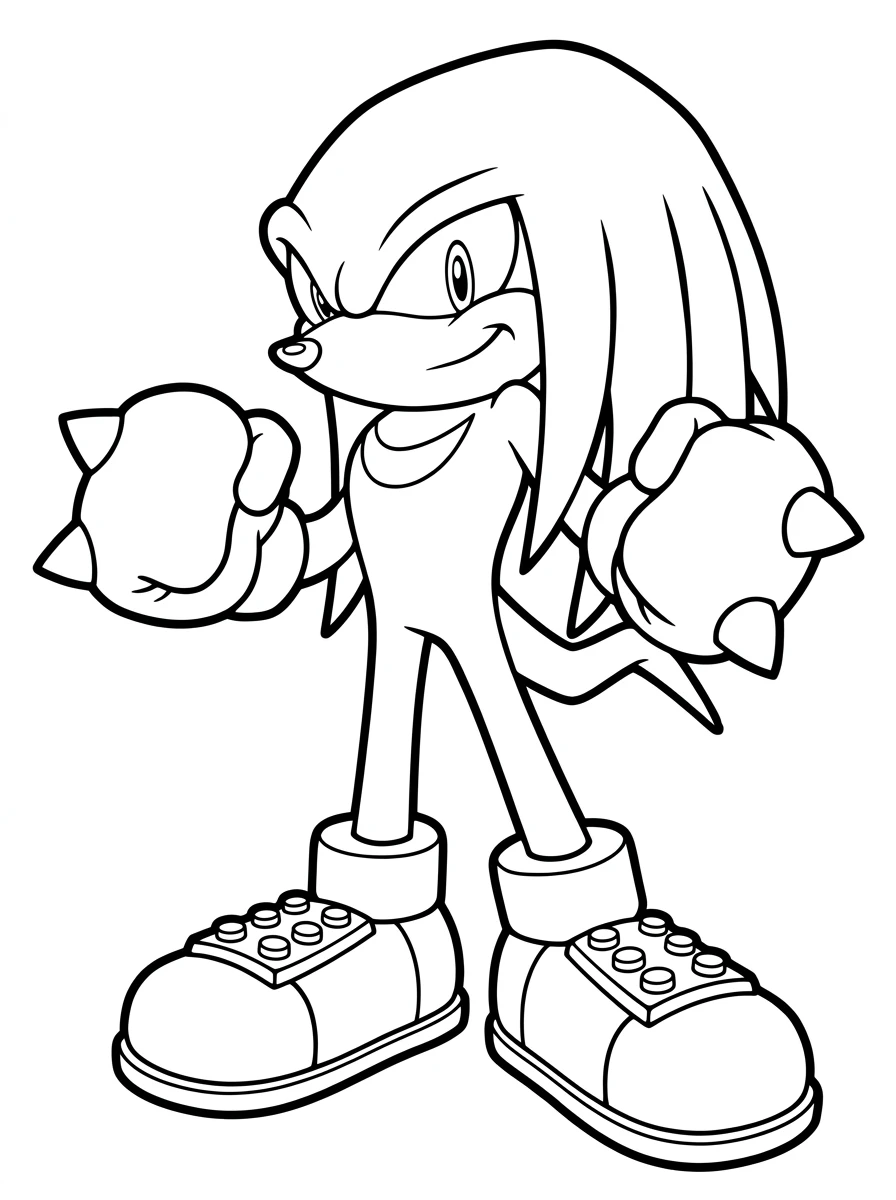 Coloriage Sonic de Knuckles